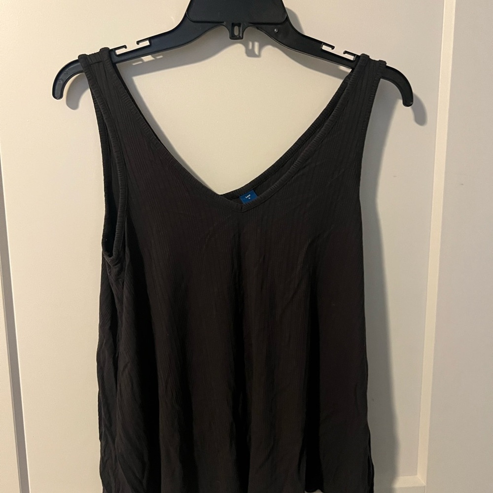 Old Navy Black V-Neck Tank Top